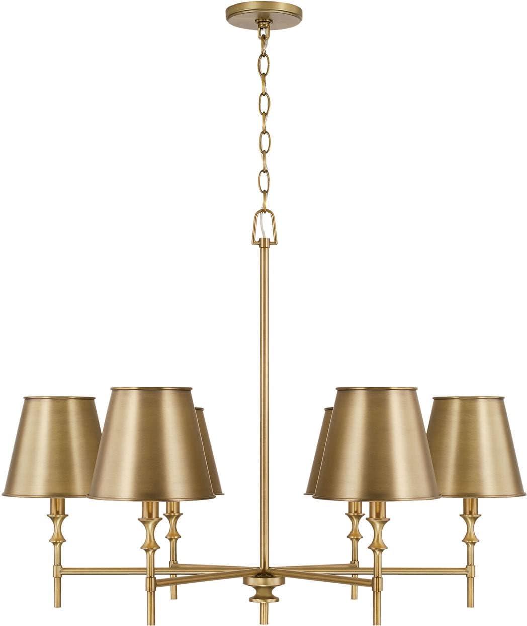 Capital Lighting Whitney 6 - Light Chandelier in  Aged Brass