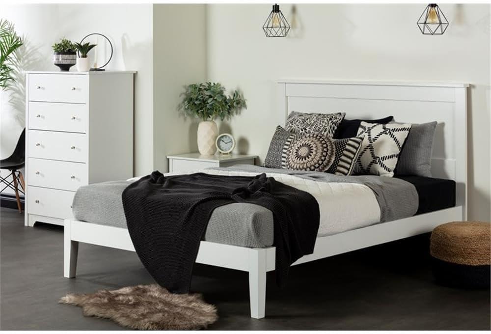 South Shore Vito 1-Drawer Nightstand - End Table with Storage White