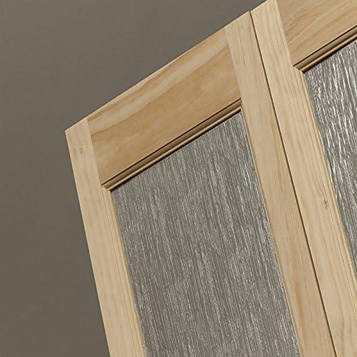 LTL Home Products Pinecroft Rain Full Glass Wood Unfinished Bi-Fold Door