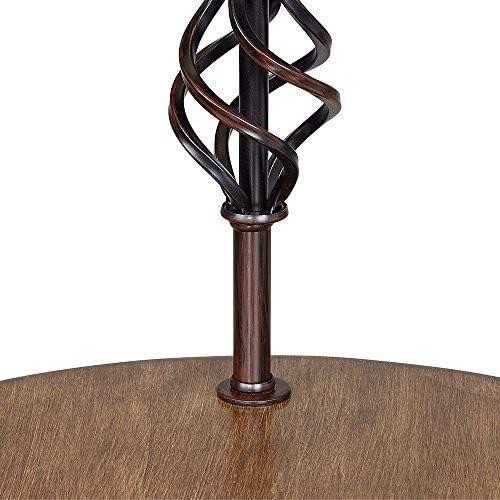 Cal Lighting Andros 17" Durable Metal Floor Lamp with Glass Tray in Silver