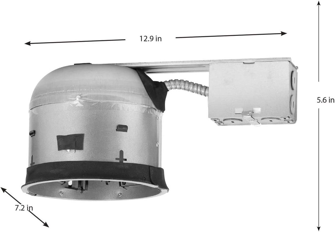 6" Steel Recessed Shallow Remodel Housing For 6" Trim