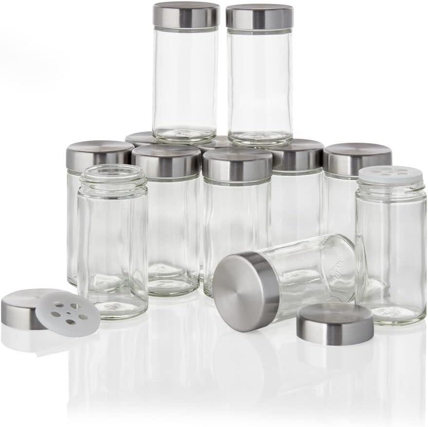 Kamenstein Kamenstein Empty Jars With Silver Cap, 3-Ounce (Set of 12)