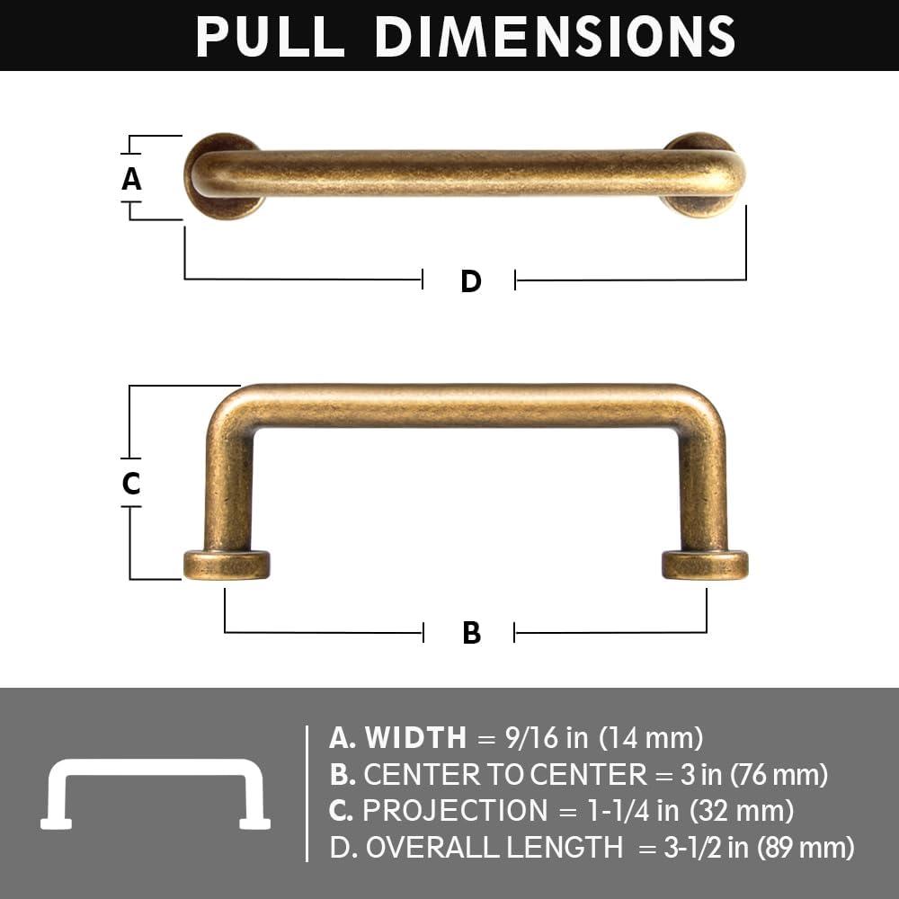 3" Center Bar Pull Multipack (Set of 12)