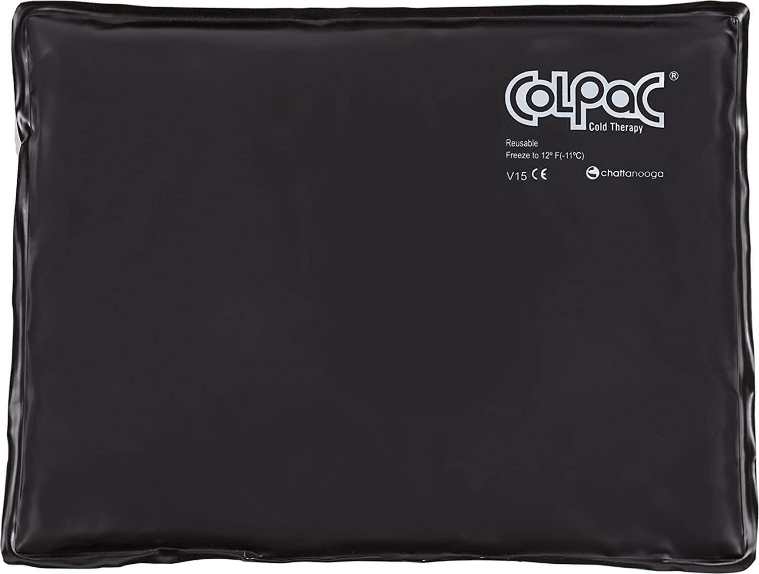 Chattanooga ColPac - Reusable Gel Ice Pack - Black Polyurethane - Standard - 10 in x 13.5 in - Cold Therapy - Knee, Arm,