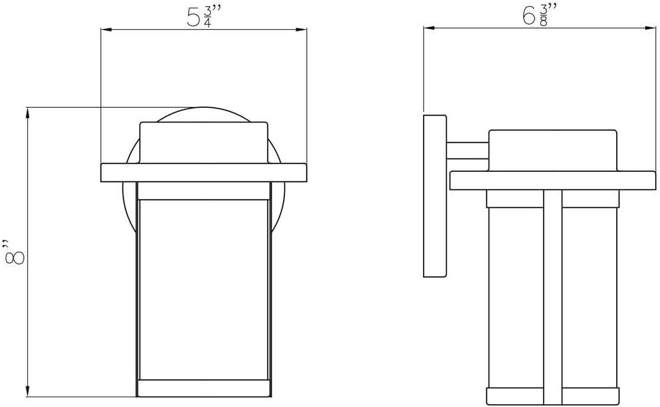 Design House 180331 Longmont Indoor/Outdoor LED Wall Light Frosted Glass in Oil Rubbed Bronze