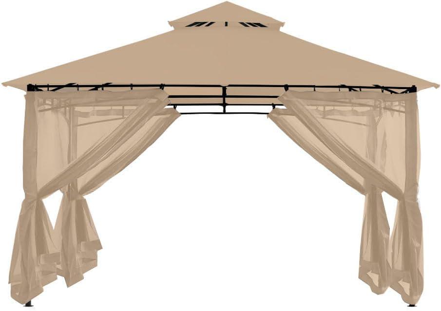 Beige Whisper 8' x 8' RipLock 350 Gazebo Canopy Top Cover