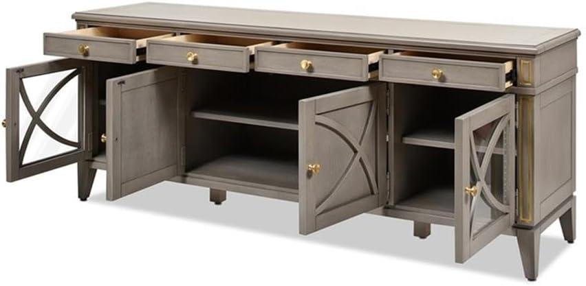 Jennifer Taylor Home Dauphin 71" TV Stand Display Console Table Grey Cashmere