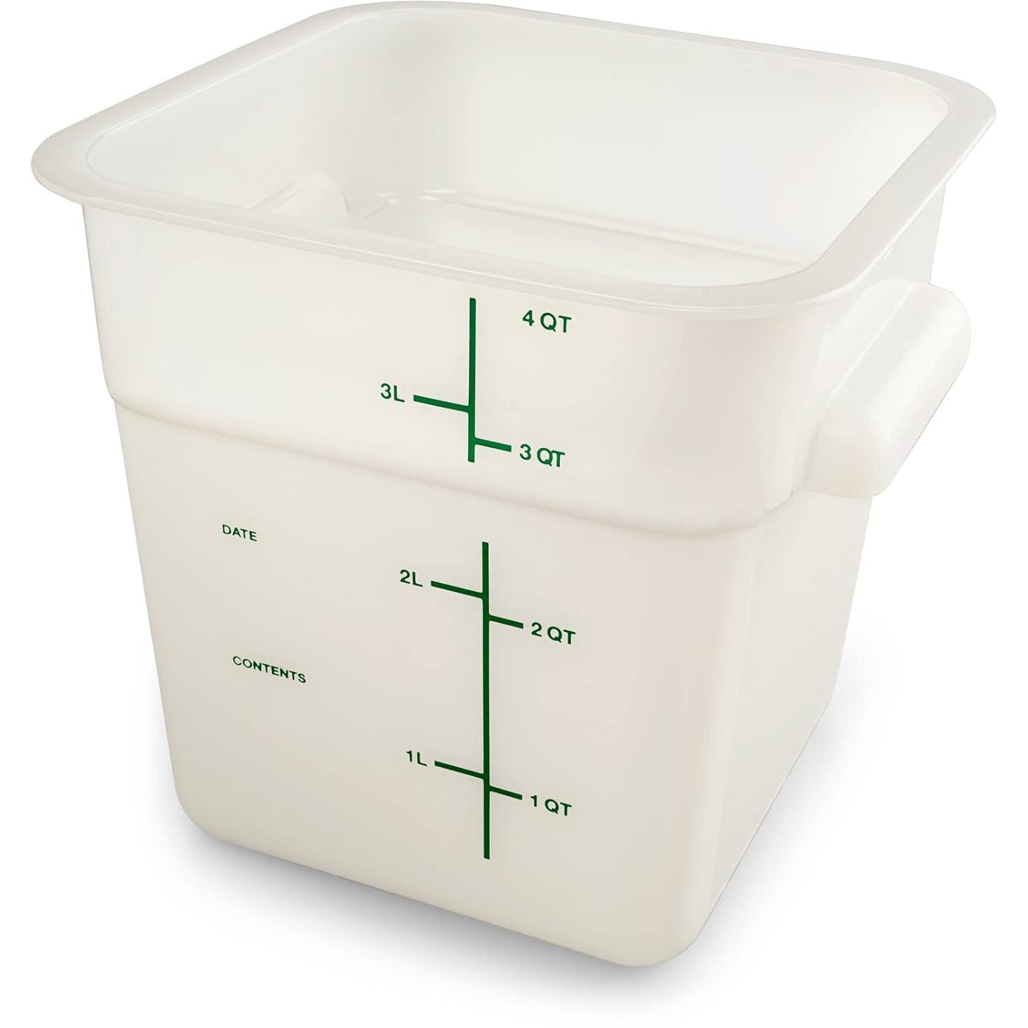 White 4-Quart Stackable Plastic Food Storage Container Set