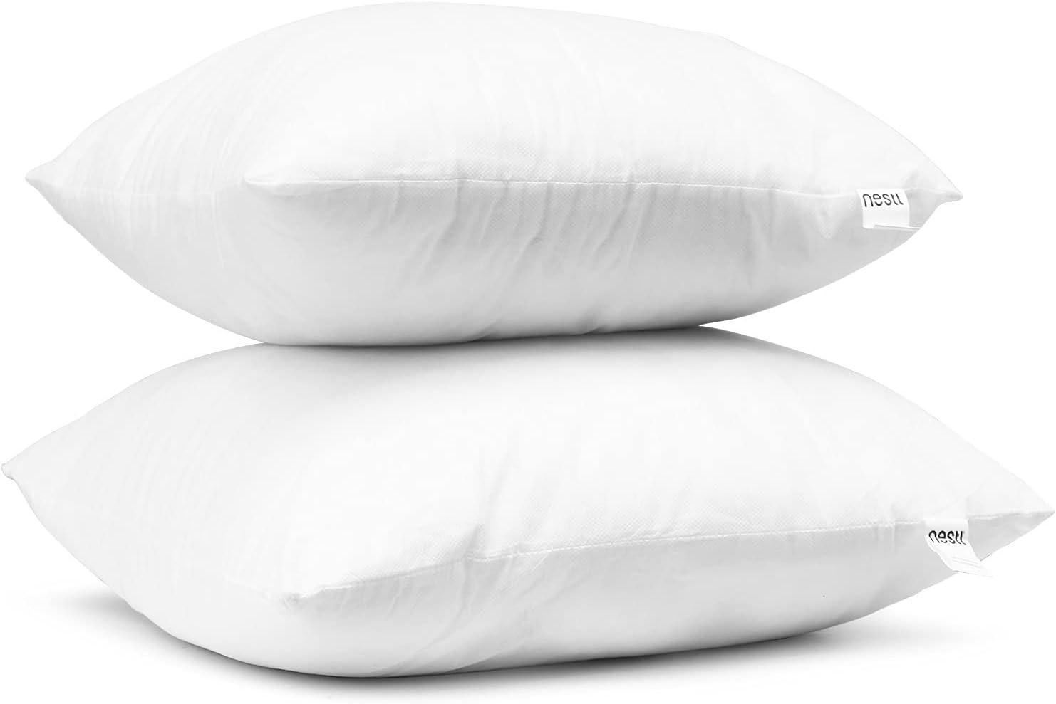 Phantoscope 20 x 20 Throw Pillow Inserts with 100% Cotton Cover, Square Decorative pillow, 2 Pack, 20 x 20 inches