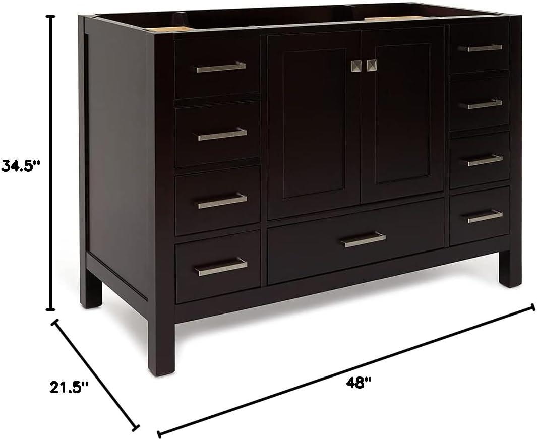 Ariel A049s-Bc Cambridge 48" Single Free Standing Vanity Cabinet Only - Brown