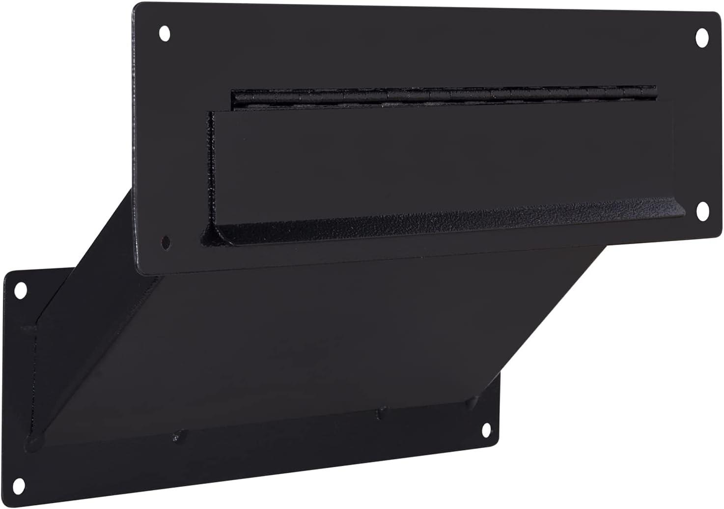 Black Steel Wall Mount Mail Slot with Lock