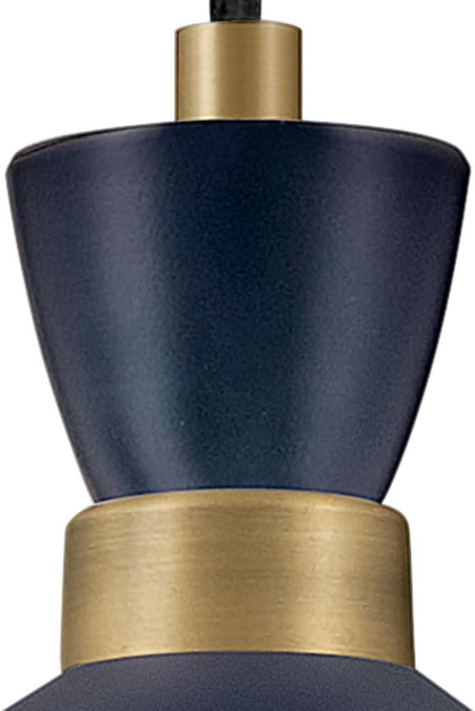 Lark Simon 1 - Light Pendant in  Matte Navy/Heritage Brass