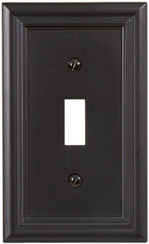 Oil Rubbed Bronze Single Toggle Cast Metal Wallplate