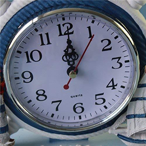 Wheel Wall Clock Decoration Nautical Anchor Boat Steering Wheel Time Clock Table Decor - Ship
