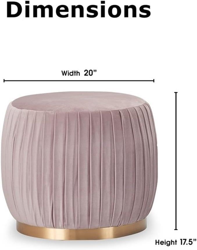 Adore Decor Adore Pleated Ottoman