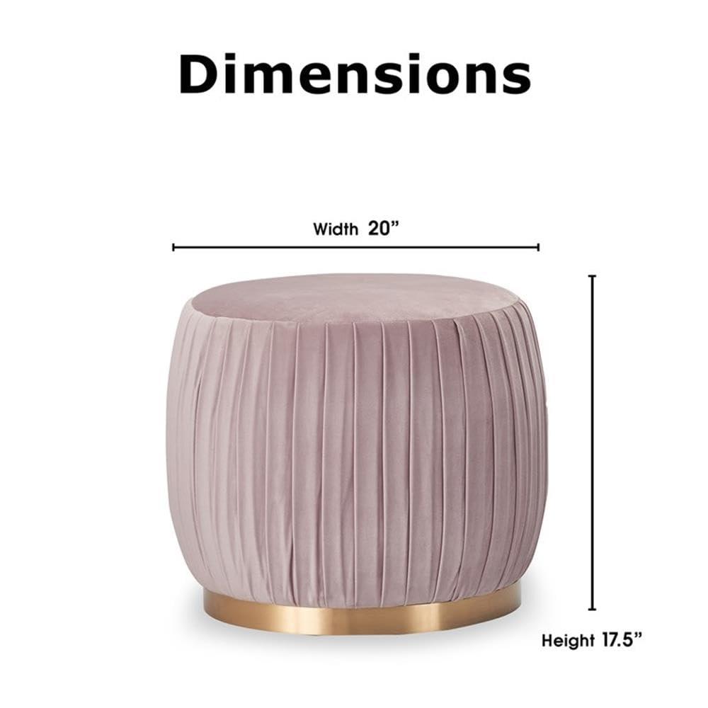 Adore Decor Adore Pleated Ottoman