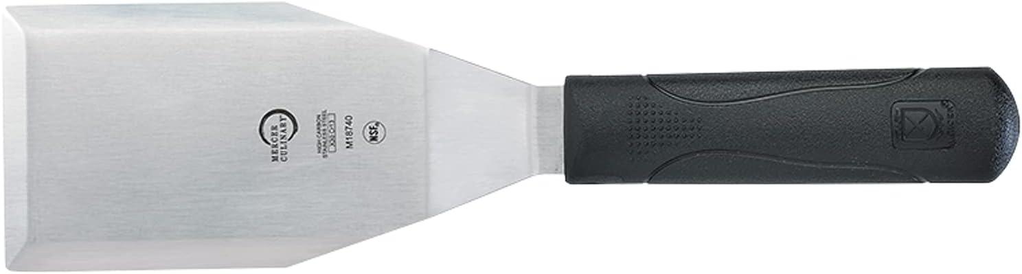 Heavy-Duty Stainless Steel Turner with Black Polypropylene Handle