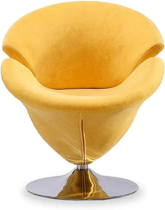 Troyer Velvet Swivel Barrel Chair