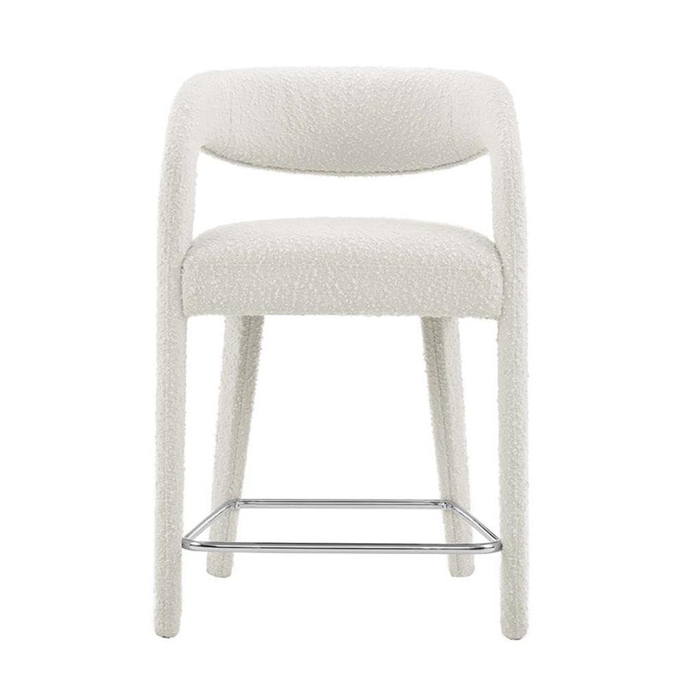 Modway Pinnacle Boucle Upholstered Counter Stool Set of Two
