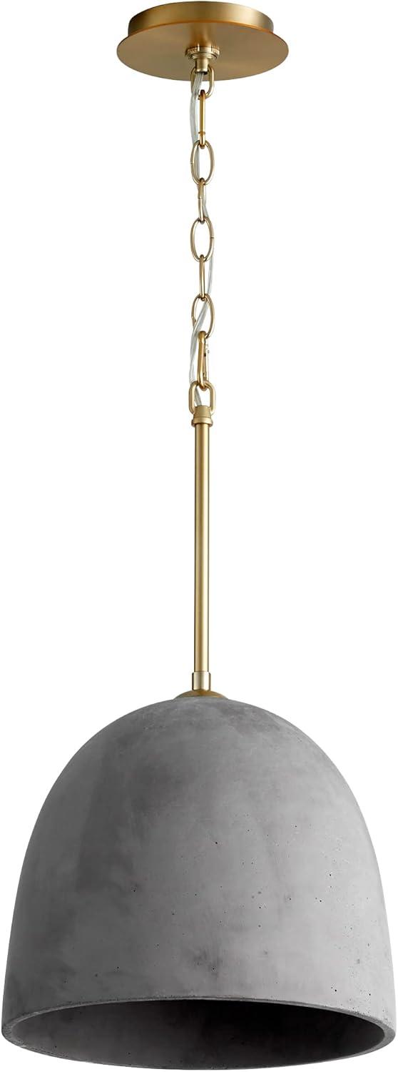 1 Light Pendant-Aged Brass/Dark Gray Finish    -Traditional Installation Oxygen Lighting 3-641-1540