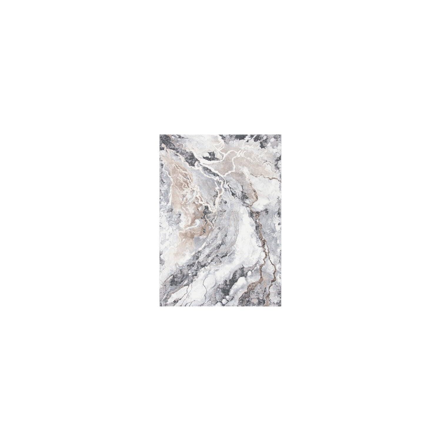 Cyrus Shag CYR121 Power Loomed Indoor Area Rug - Grey/Beige - 8'x10' - Safavieh
