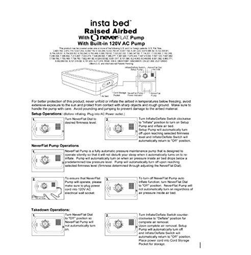 Insta-bed 18" Raised Twin Air Mattress with Never Flat Ac Pump, Gray