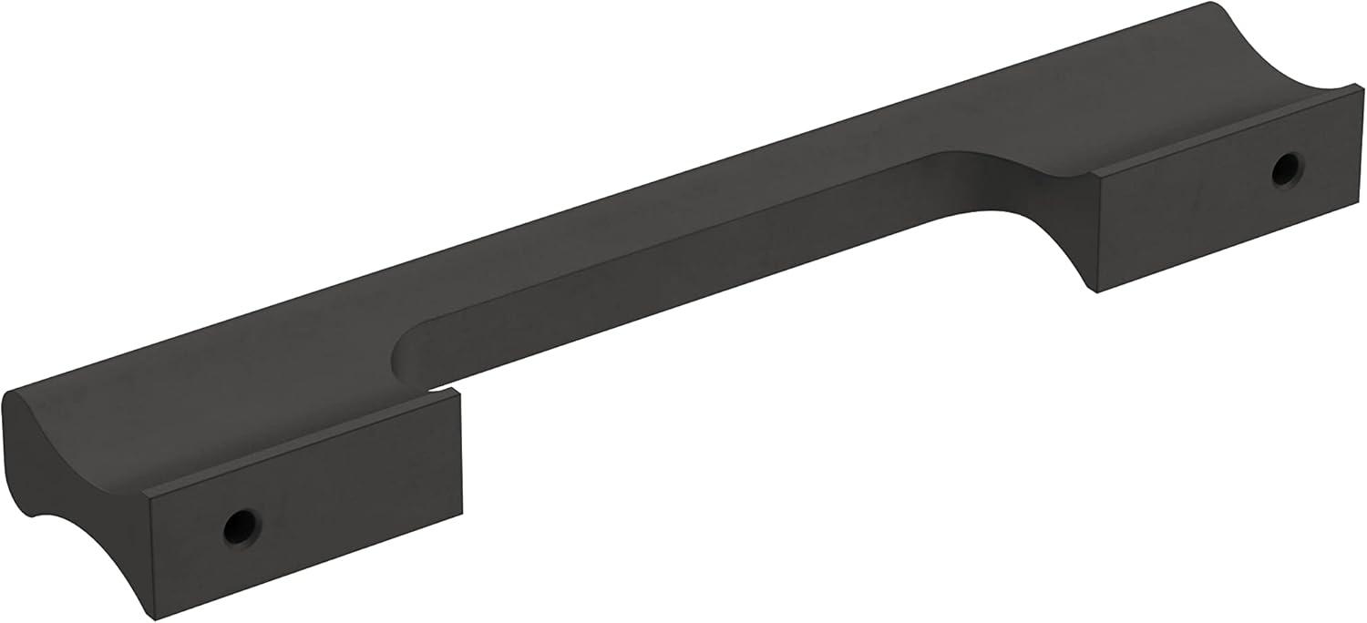 Amerock Status 5-1/16 inch (128mm) Center-to-Center Matte Black Cabinet Pull