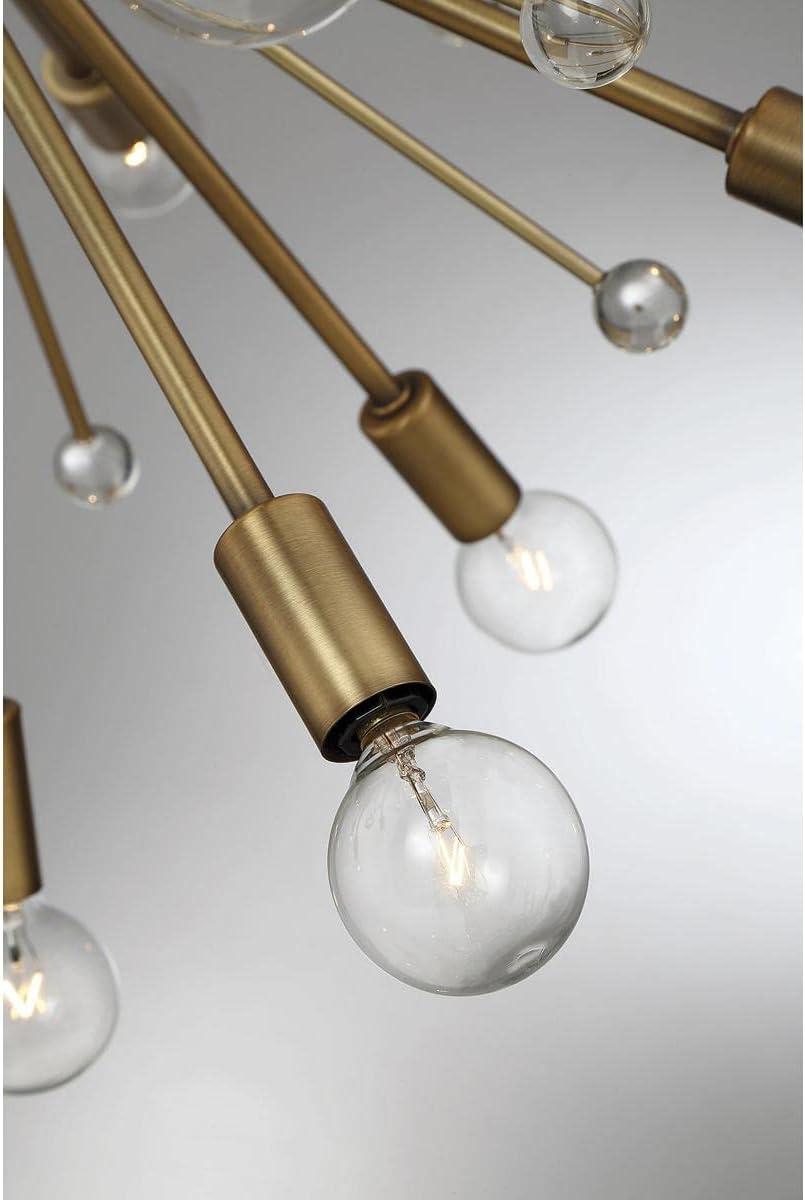 Galea Warm Brass 24-Light Adjustable Sputnik Chandelier