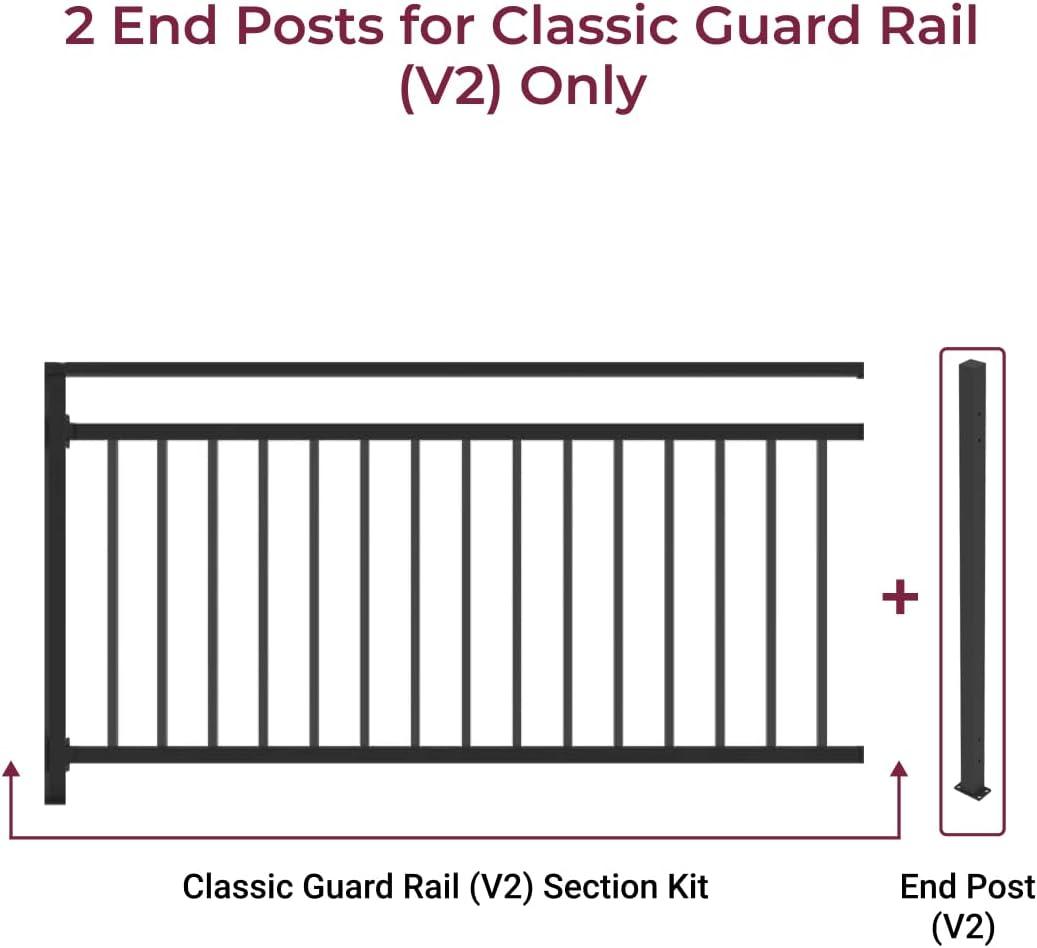 CR Home Metal Railing For Deck, Metal Guard Rail Kit With Balusters For Deck Railing 32 Inch, Wrought Iron Deck Railing Kit And Porch Railing Ideal For Residential And Commercial Use, 6ft Wide