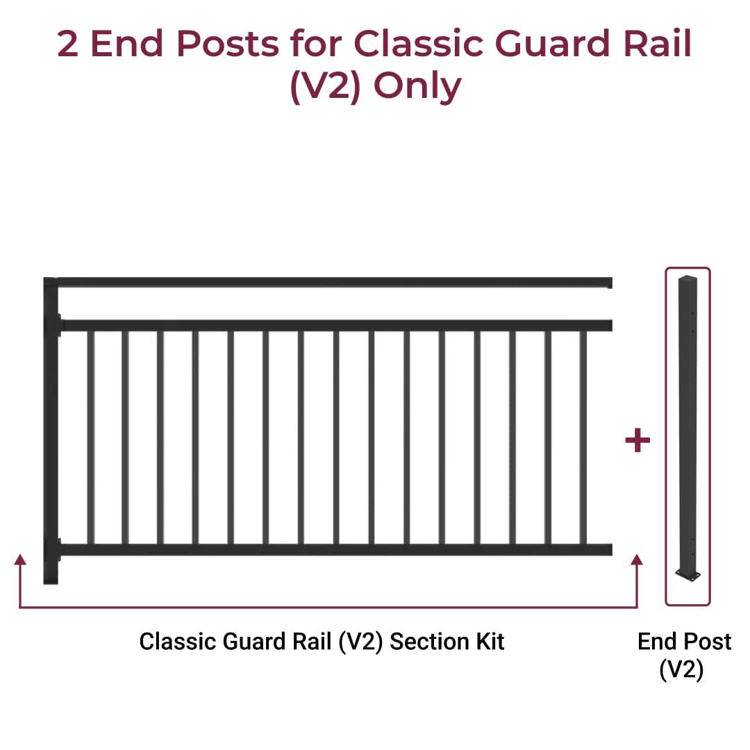 CR Home Metal Railing For Deck, Metal Guard Rail Kit With Balusters For Deck Railing 32 Inch, Wrought Iron Deck Railing Kit And Porch Railing Ideal For Residential And Commercial Use, 6ft Wide