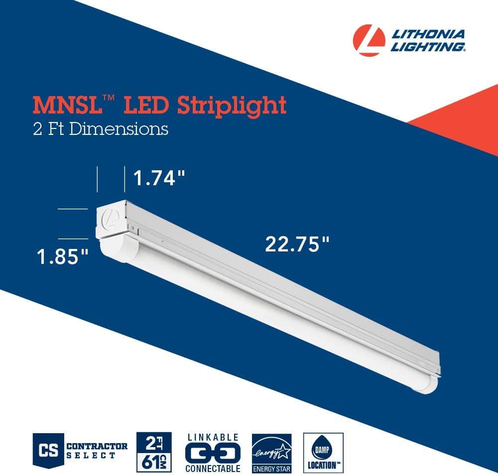 Lithonia Lighting MNSL L23 1LL 2 in. 1-Light LED Strip - MVOLT 40K 8CRI M6