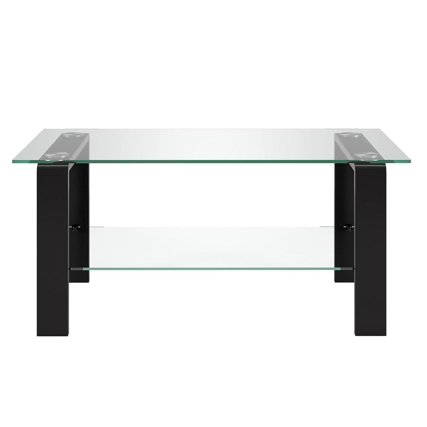 Evelyn&Zoe Asta 40" Wide Rectangular Coffee Table, Nickel