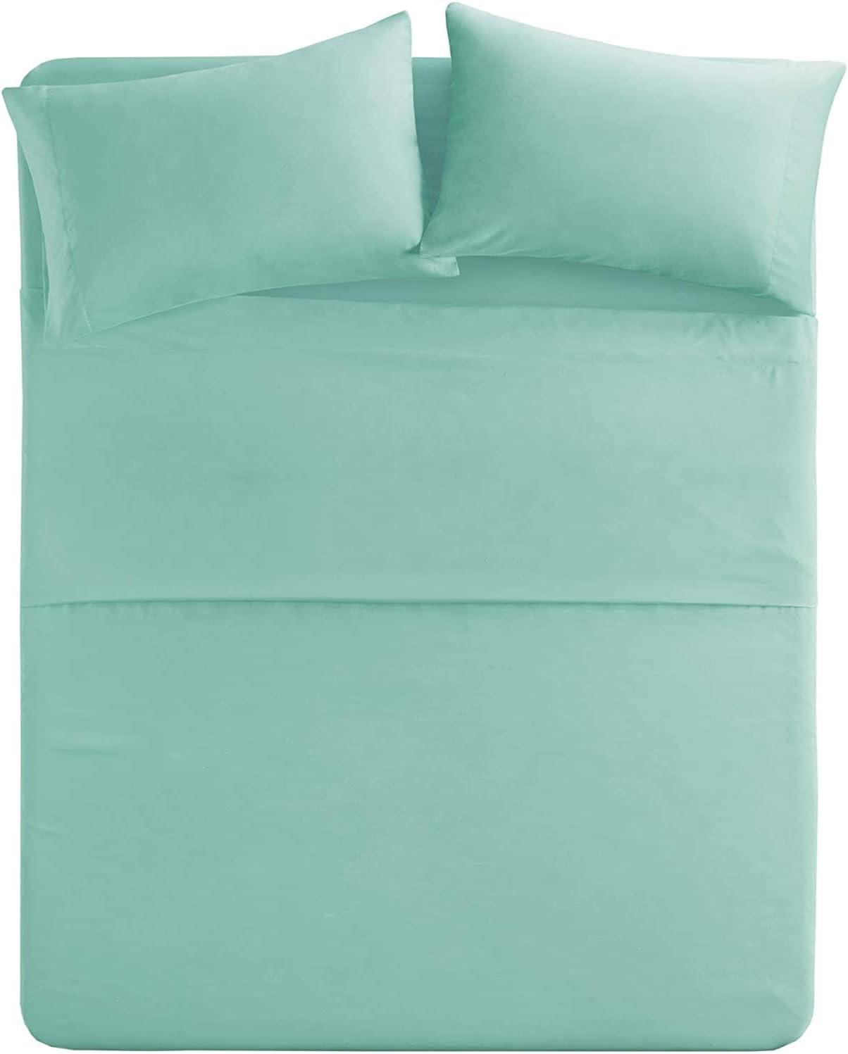 Aqua Twin Deep Pocket Microfiber Sheet Set