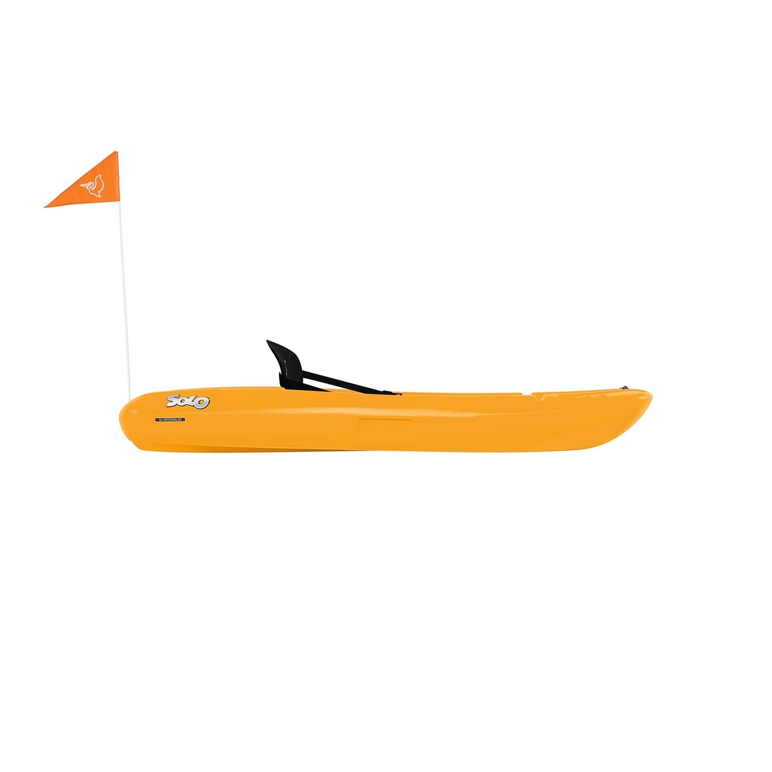 Pelican - Solo - Sit-on-top Kayak- For Kids Kayak - Paddle Included - 6 ft Mango