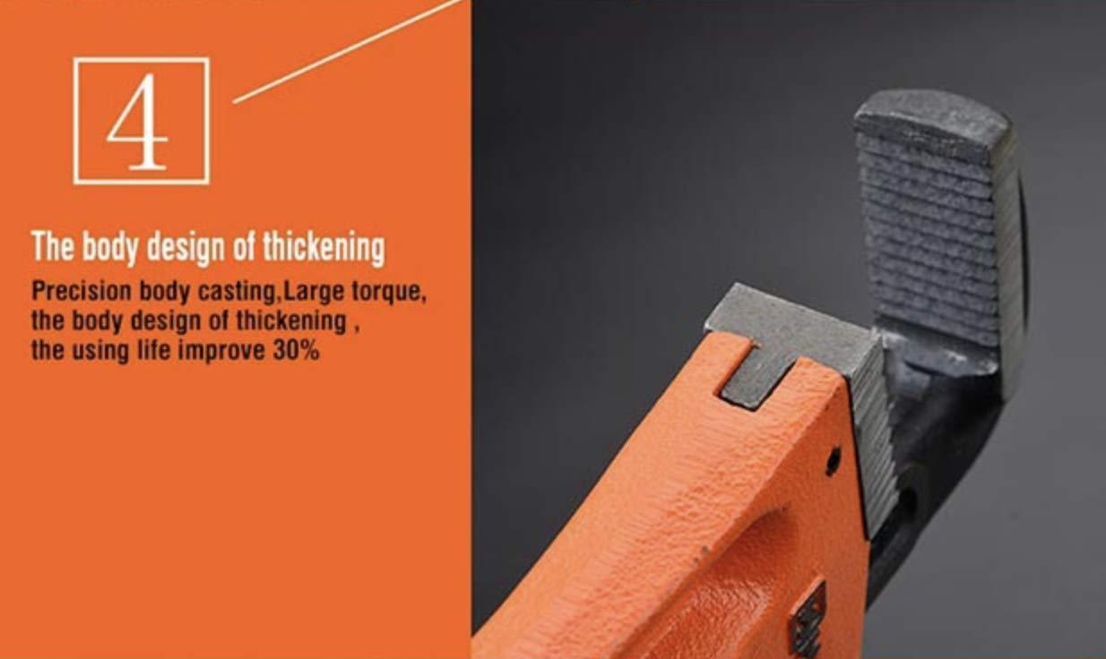 Edward Tools Pipe Wrench - Heavy Duty Heat Treated Steel Plumbing Wrench Tool - Forged Hook Jaw for Superior Grip - Quick Adjustment Nut (18")