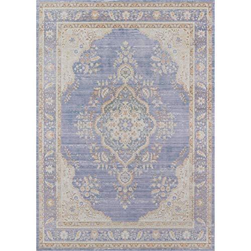 Periwinkle Serenity 4' x 6' Synthetic Stain-Resistant Rug