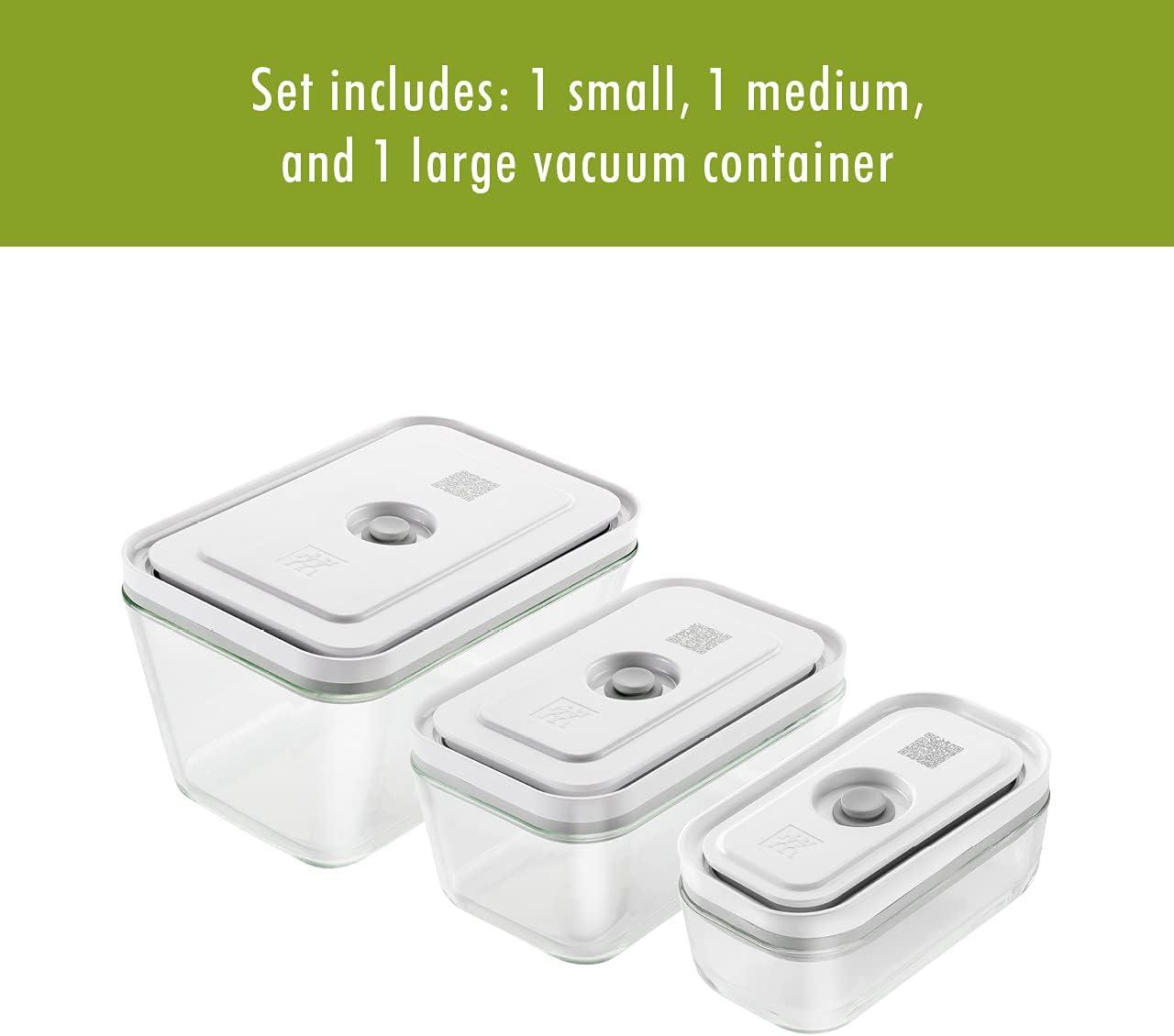 ZWILLING Fresh & Save 3-Piece Glass Food Storage Container, Meal Prep Container- Assorted Sizes