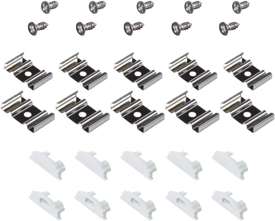 Accessory Packs for LED Tape Light Mounting Channels, Bendable, White