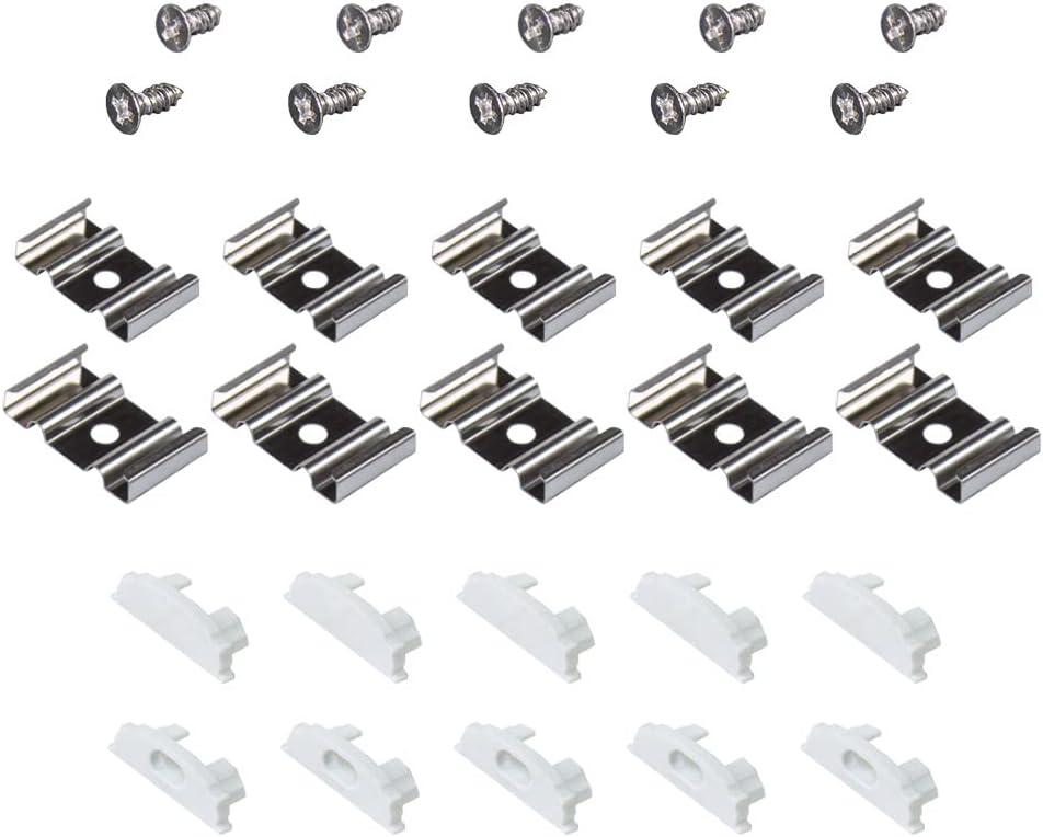 White Bendable LED Tape Light Mounting Hardware Kit