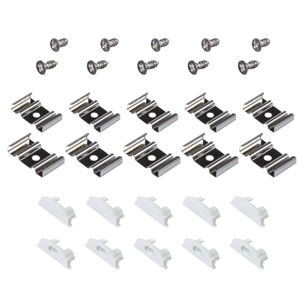 Accessory Packs for LED Tape Light Mounting Channels, Bendable, White