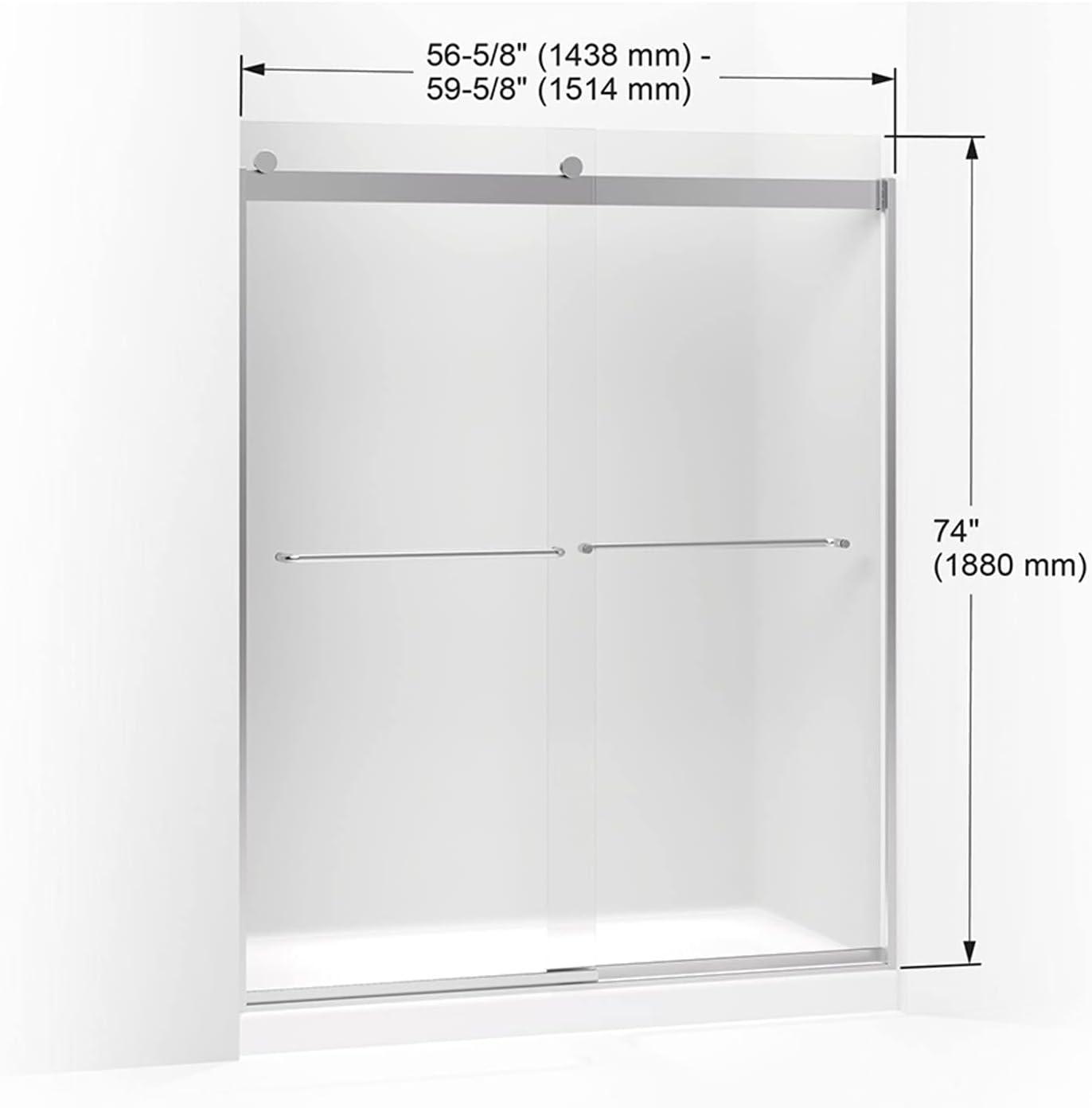 Levity 59.63" x 74" Bypass Shower Door with CleanCoat® Technology