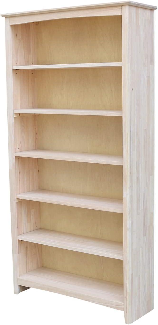 72&#34;x38&#34; Shaker Bookcase Unfinished - International Concepts