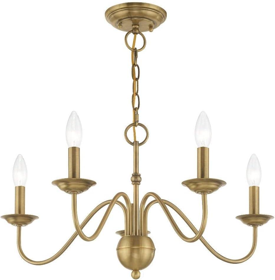 Livex Lighting Windsor 5 - Light Chandelier in  Polished Brass