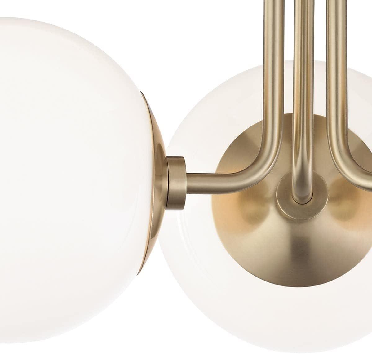 Mitzi Stella 3 - Light Semi-Flush Mount in  Old Bronze White Shade