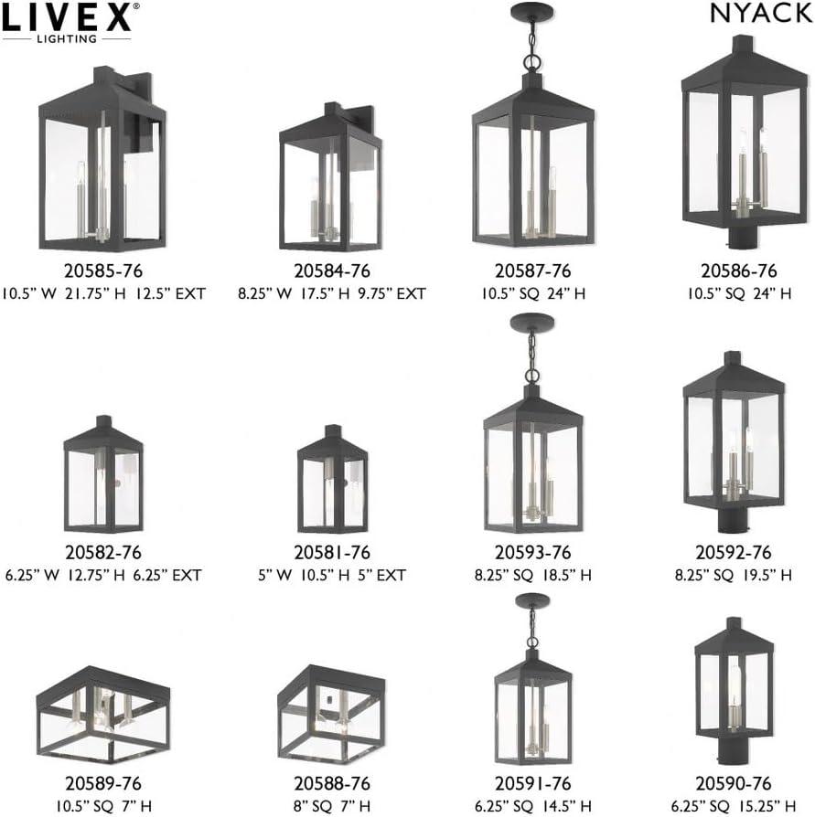 Livex Lighting - Nyack - 1 Light Outdoor Pendant Lantern in Mid Century Modern