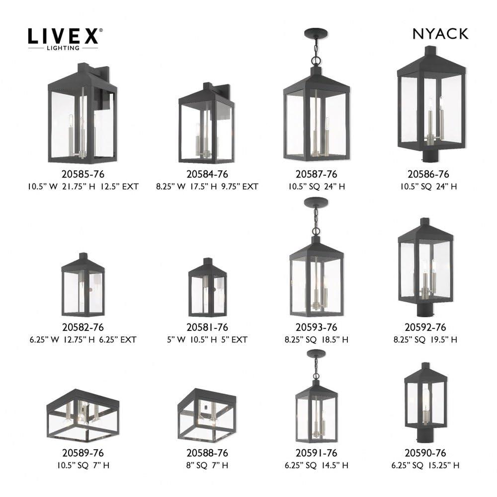 Livex Lighting Nyack 1 - Light Pendant in  Brushed Nickel