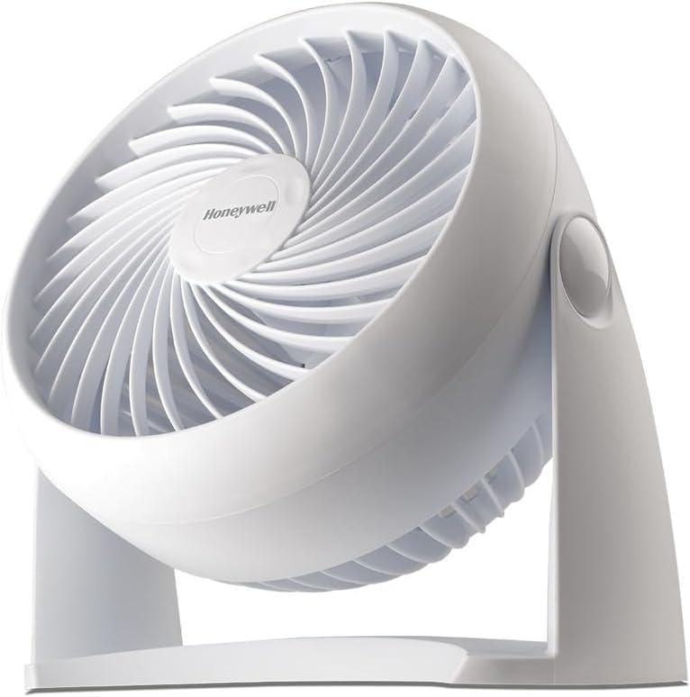Honeywell TurboForce Table Air Circulator Fan White HT904: Portable Desk Fan, Quiet Operation, Adjustable Tilt, 3 Speeds