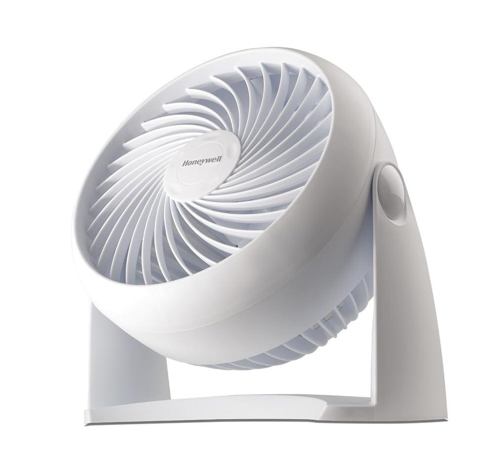 Honeywell TurboForce Table Air Circulator Fan White HT904: Portable Desk Fan, Quiet Operation, Adjustable Tilt, 3 Speeds