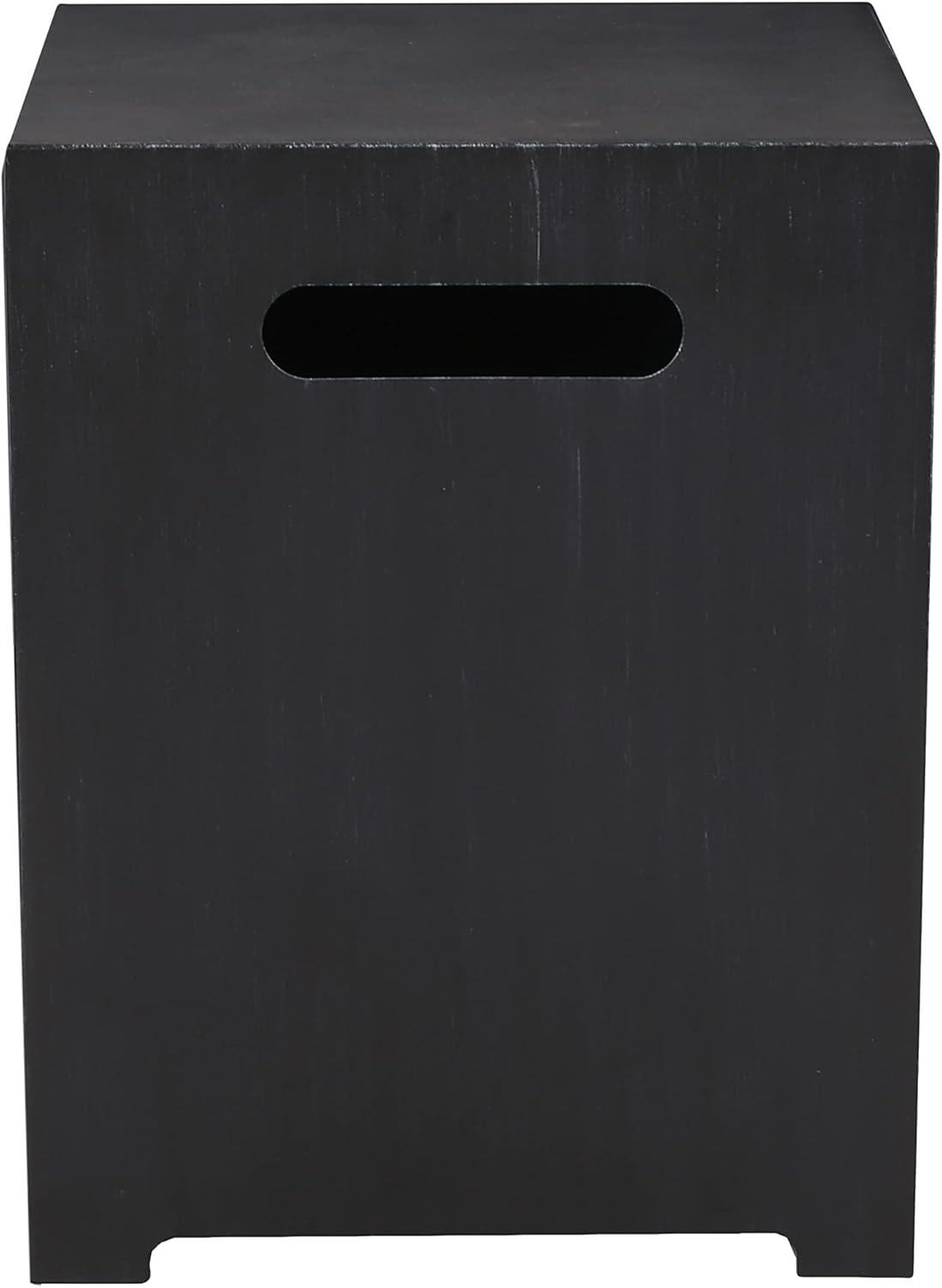 Wellington Outdoor 50000 BTU Rectangular Fire Pit with Tank Holder Brushed Black - Christopher Knight Home