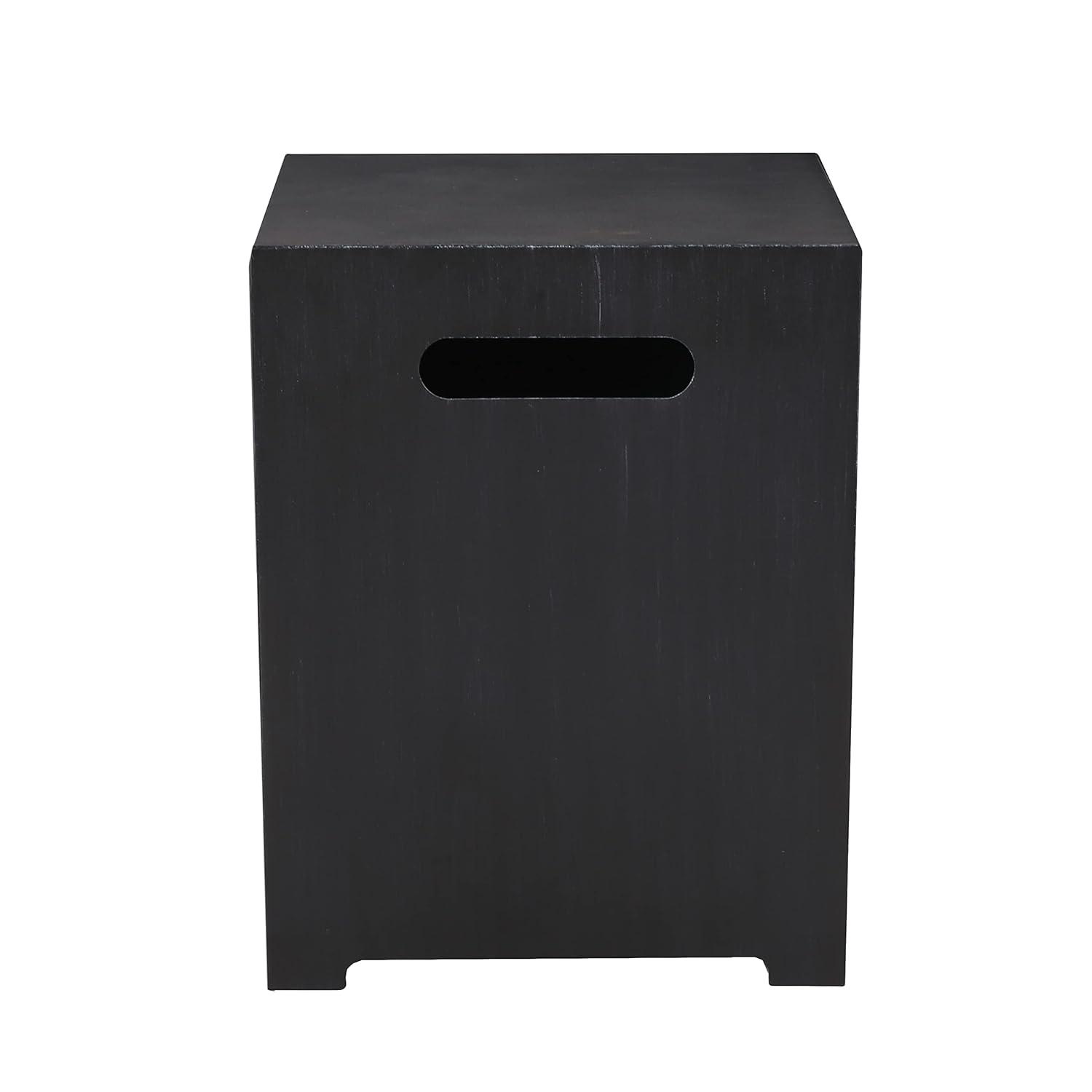 Wellington Outdoor 50000 BTU Rectangular Fire Pit with Tank Holder Brushed Black - Christopher Knight Home